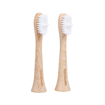 Tête de brosse en bambou pour brosse à dents électrique